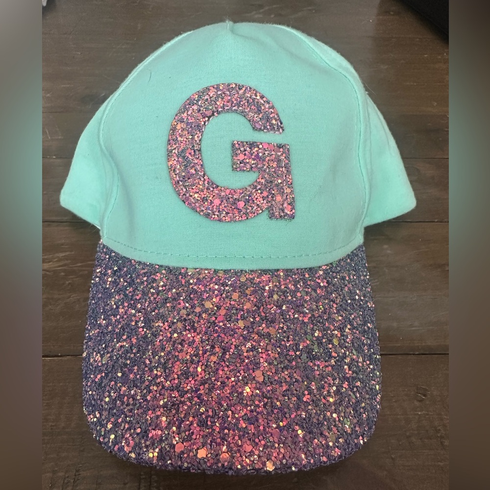 Justice Mint and Pink Glitter Cap